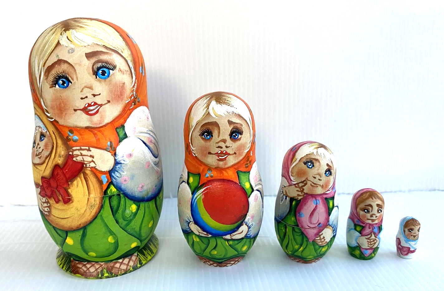 Artists Matryoshka Woman with baby in wrap