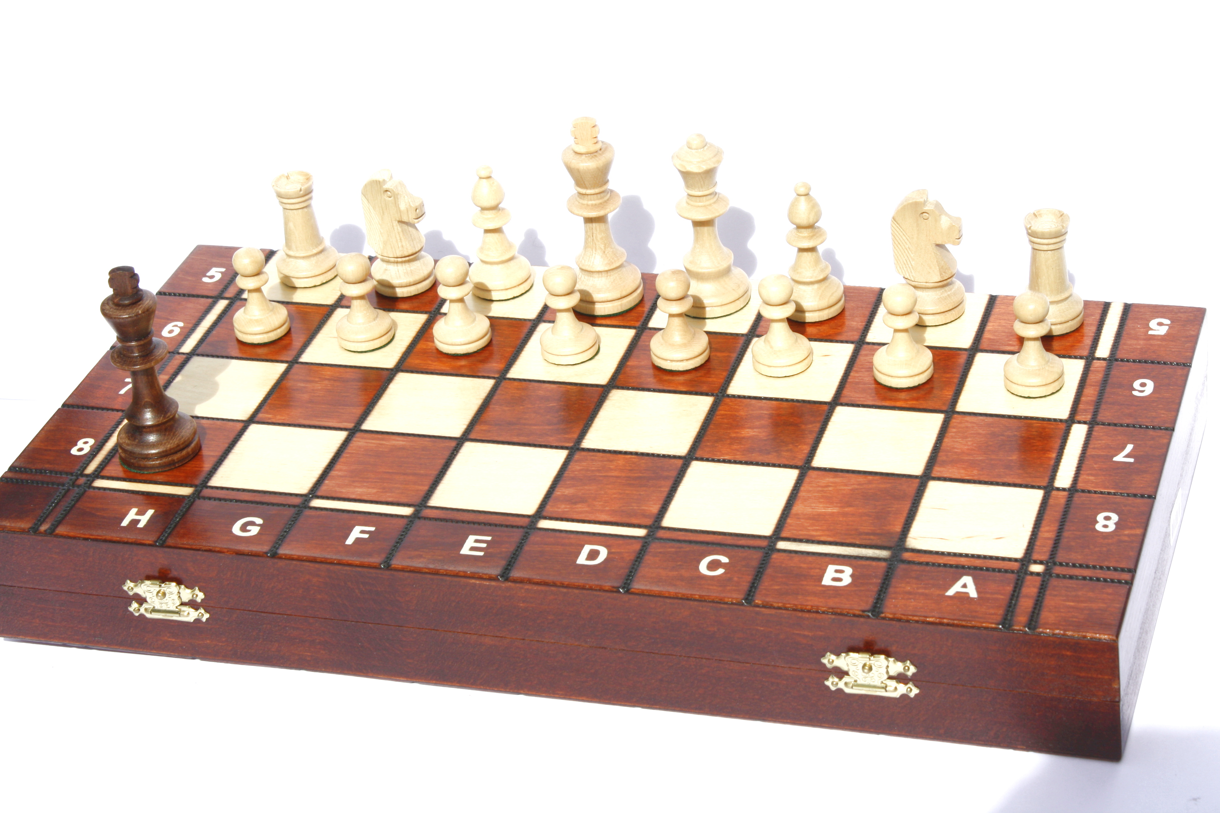 Wooden Chess Set Combination Tournament with Backgammon and Checkers 