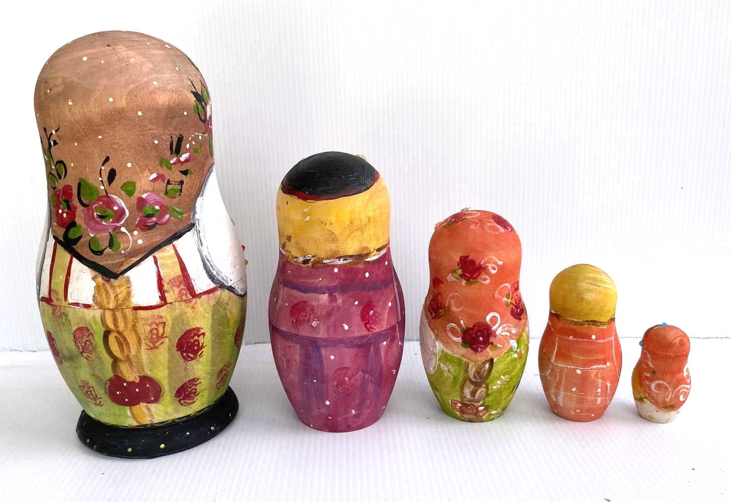 Russian Characters Matryoshka Nesting Dolls – 5 Nested Set