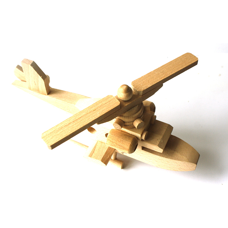 Wooden Vehicles - helicopter with one propeller 