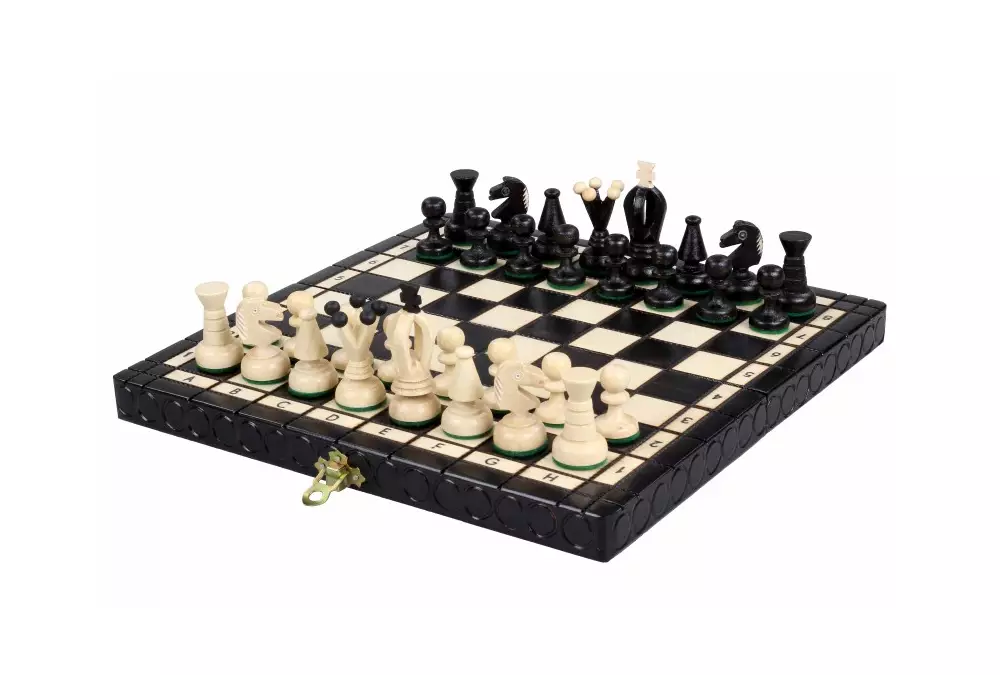 Handmade Wooden Chess Set – Small king's