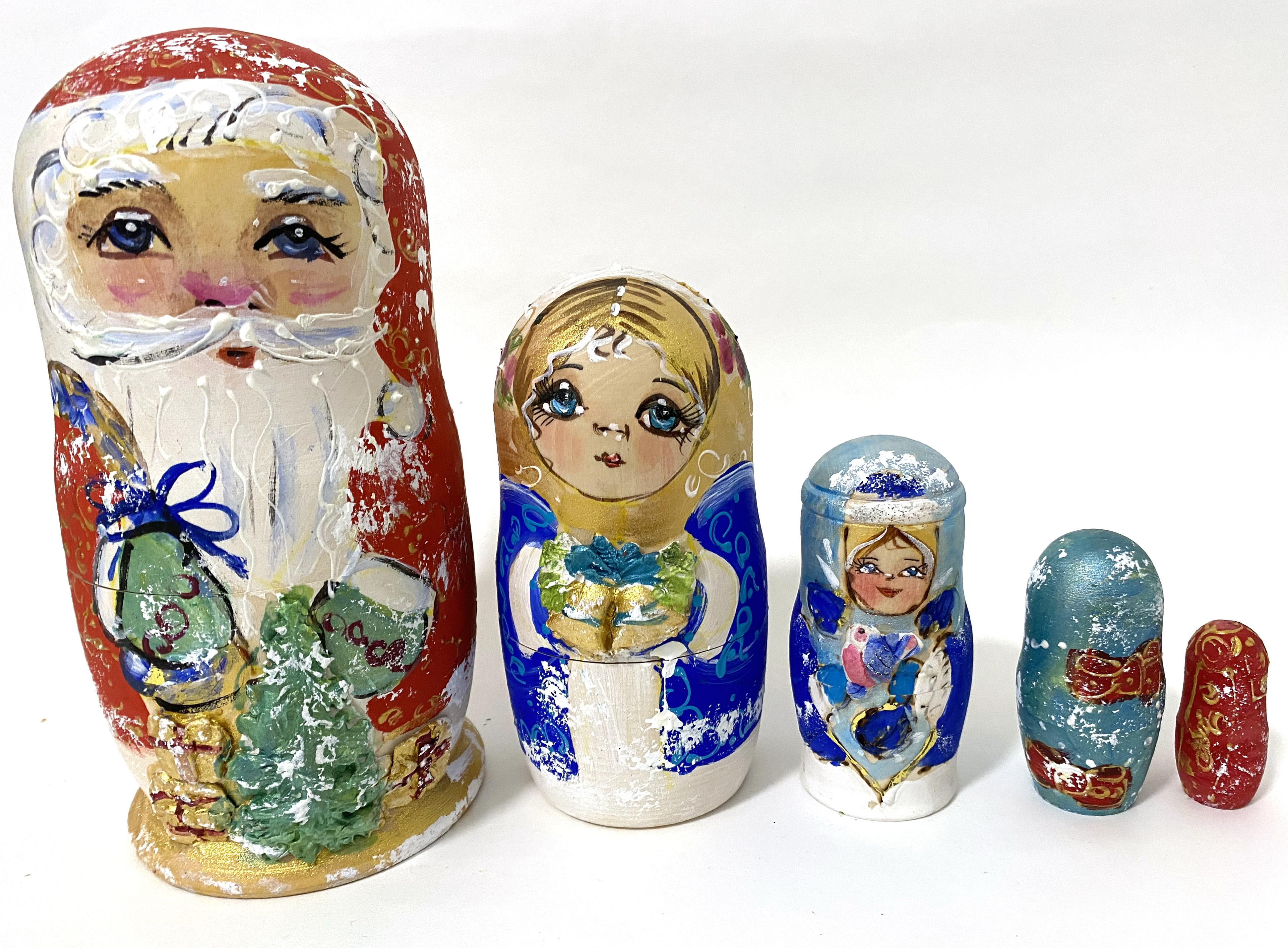 Xmas Matryoshka - Santa and angels