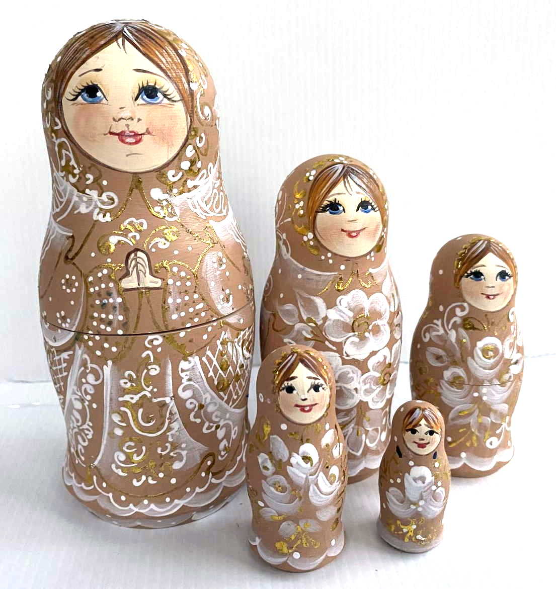 Artists Matryoshka Brown Woman clasping hands