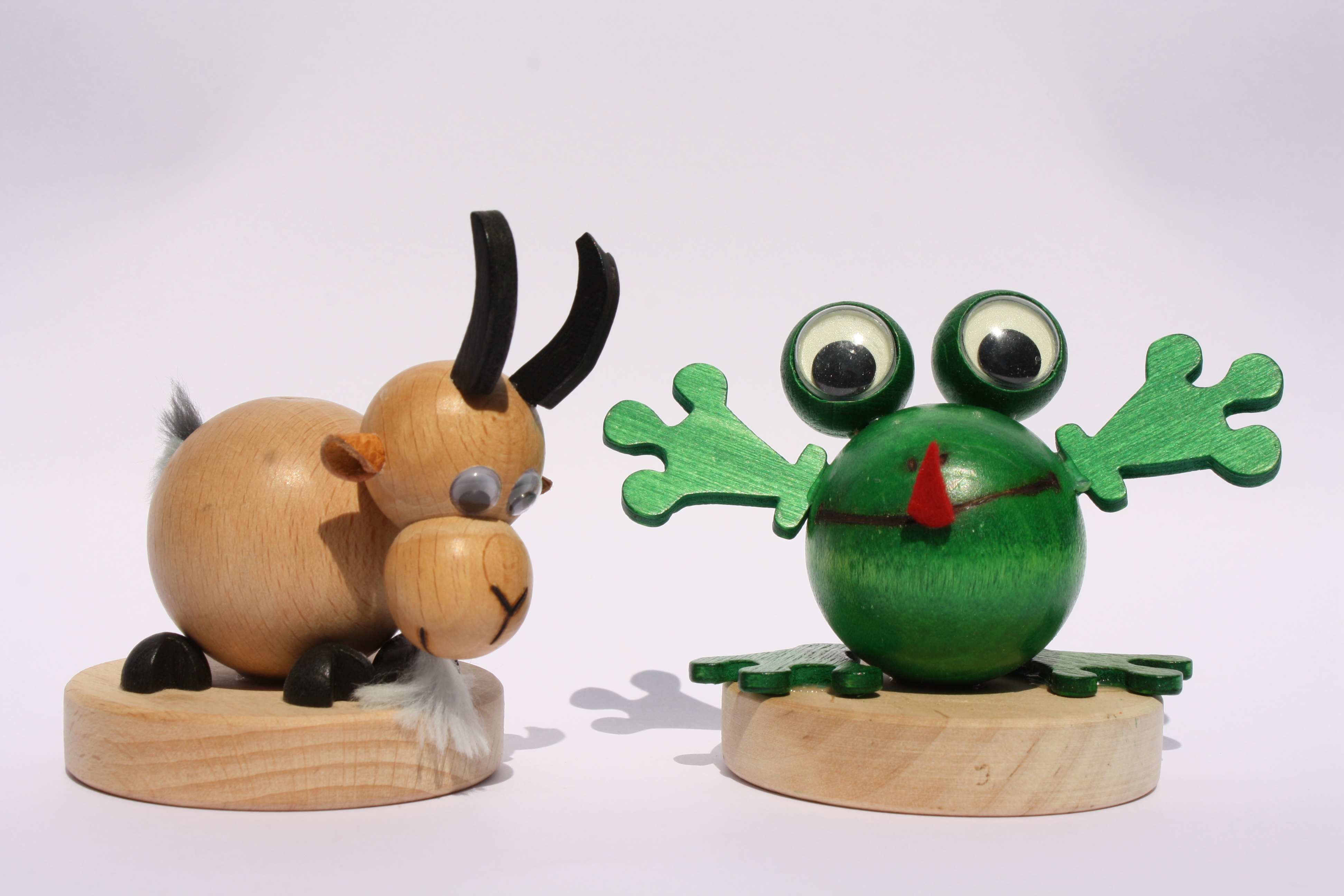 Wooden Toys - animal on a support 