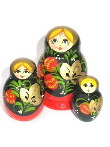 Artists Matryoshka Strawberry lady (3 nested set)