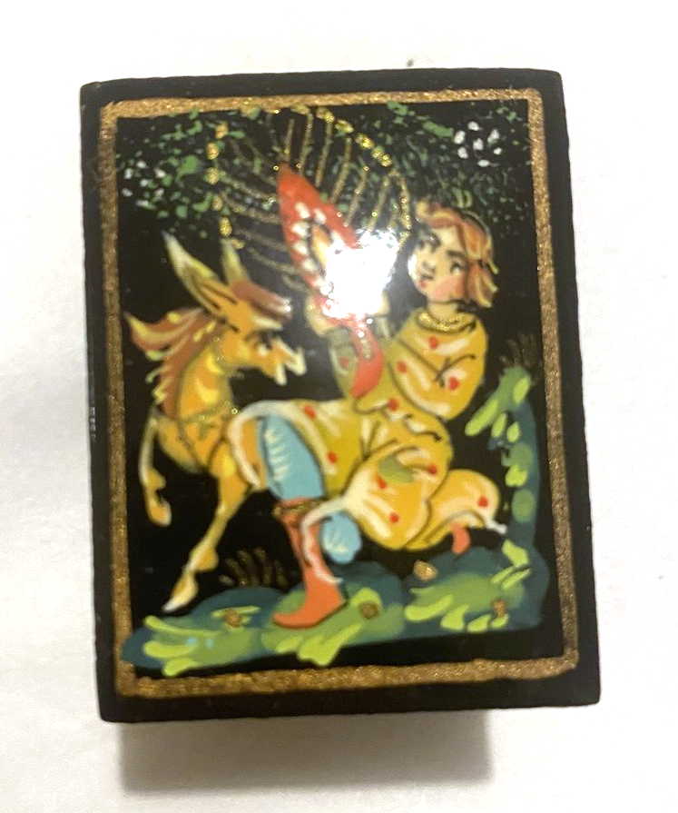 Firebird Feather Lacquer Trinket Box (small)