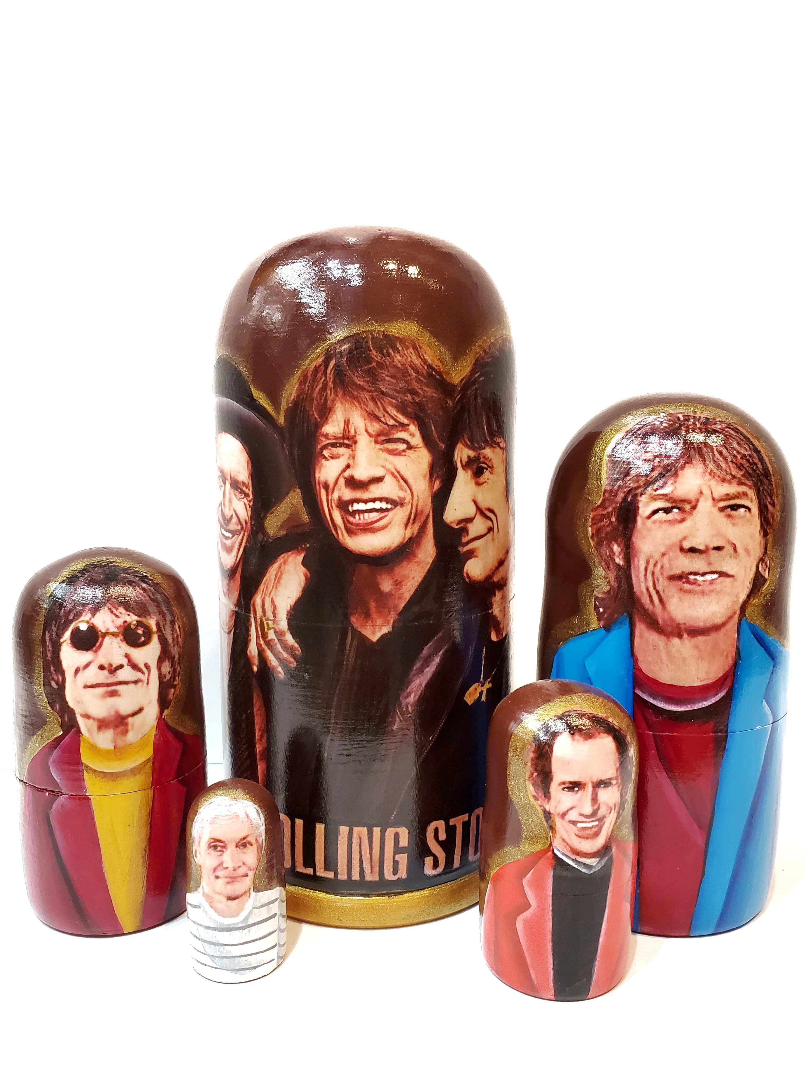 Celebrity Matryoshka The Rolling Stones (5 nested set)