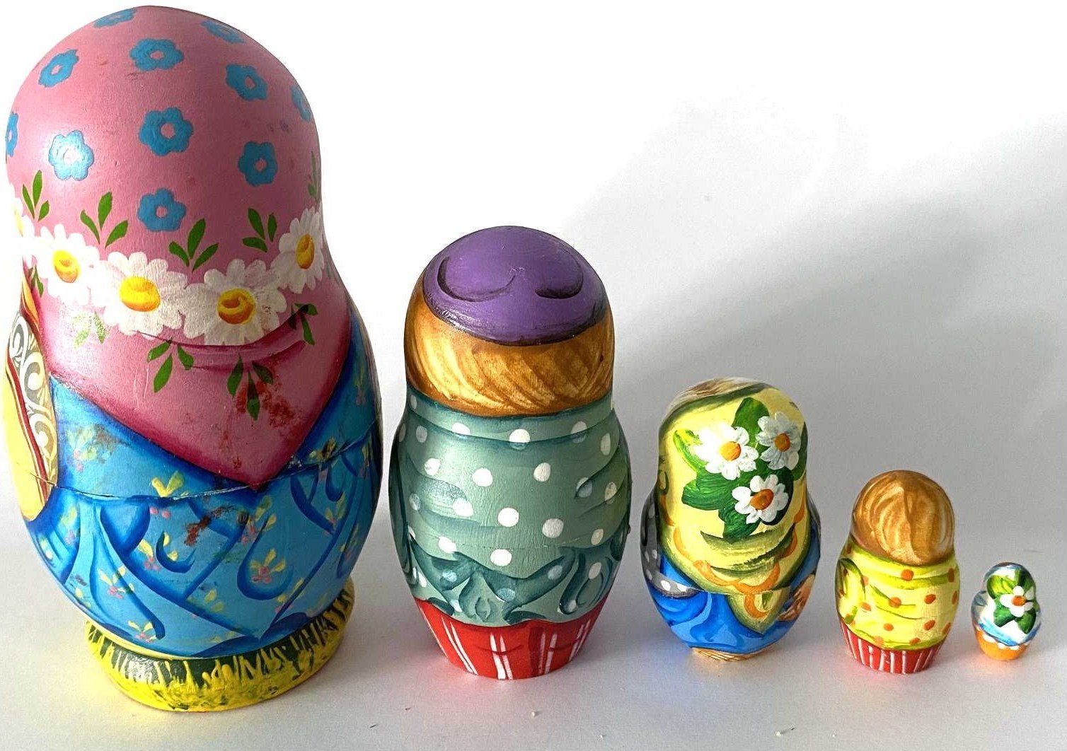 Artist Matryoshka – Summer Days by Tanya Morozova – 5 Nested Set