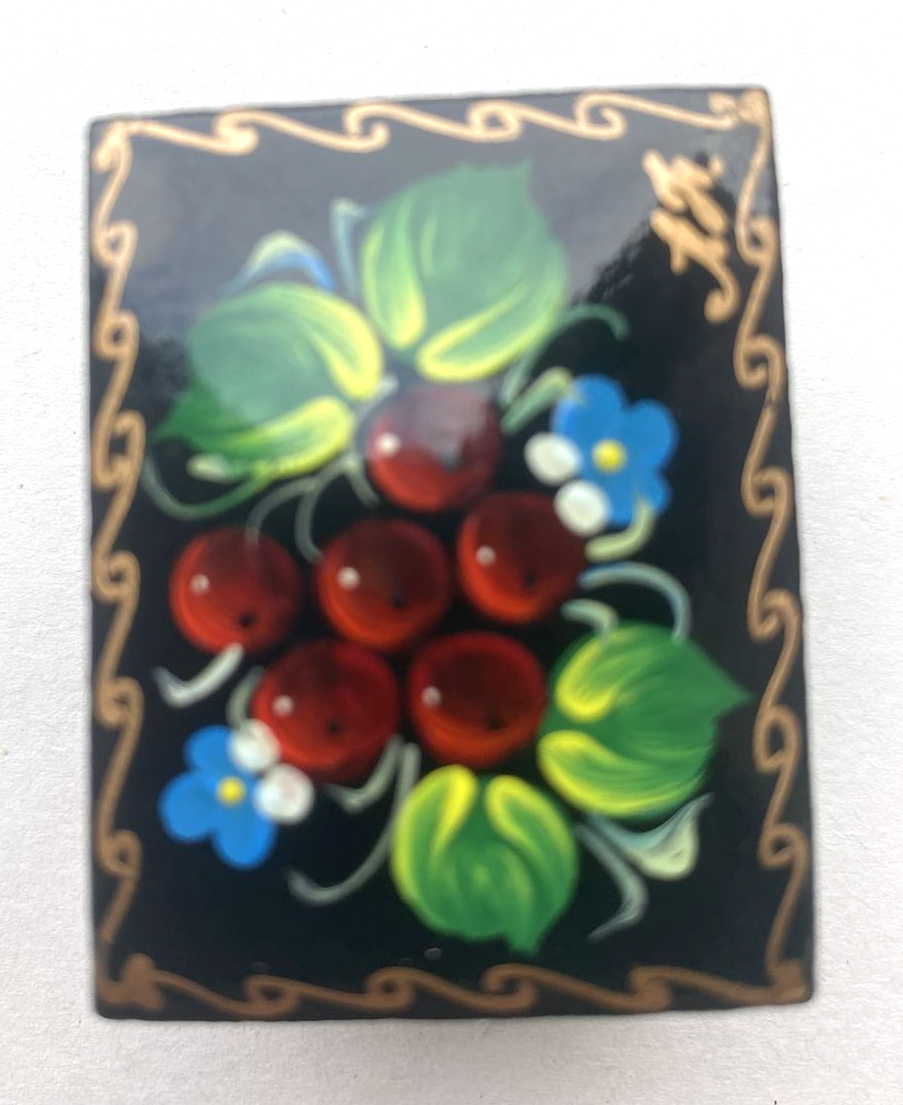 Wild Cherries Lacquer Trinket Box (small)