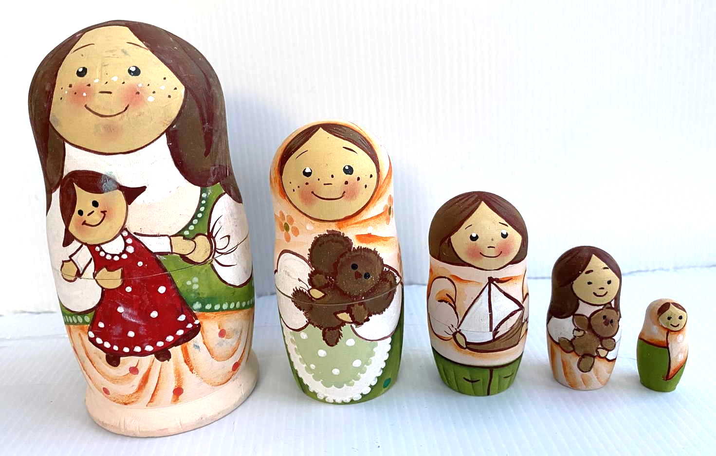 Belyakova Children at Play Nesting Dolls - 5 Nested Set