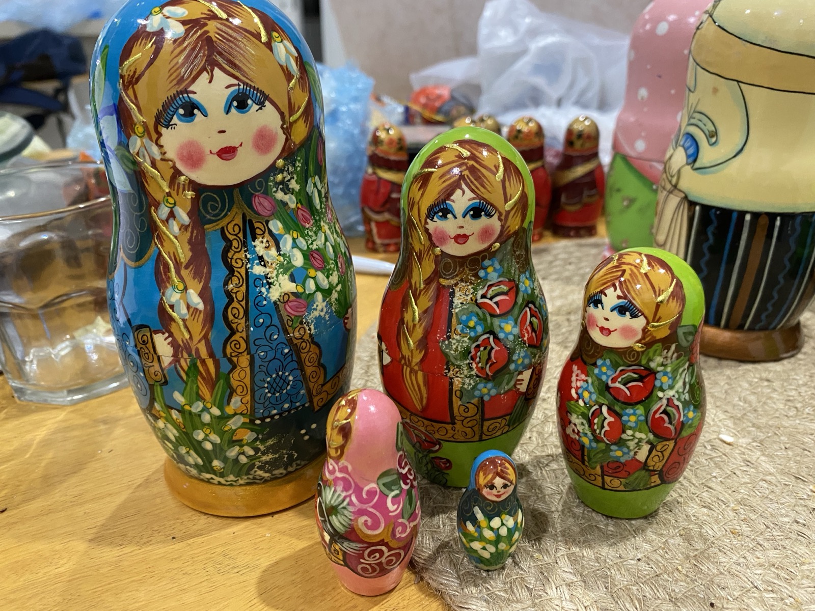 Svetik Spring Flowers Nesting Dolls - 5 Nested Set