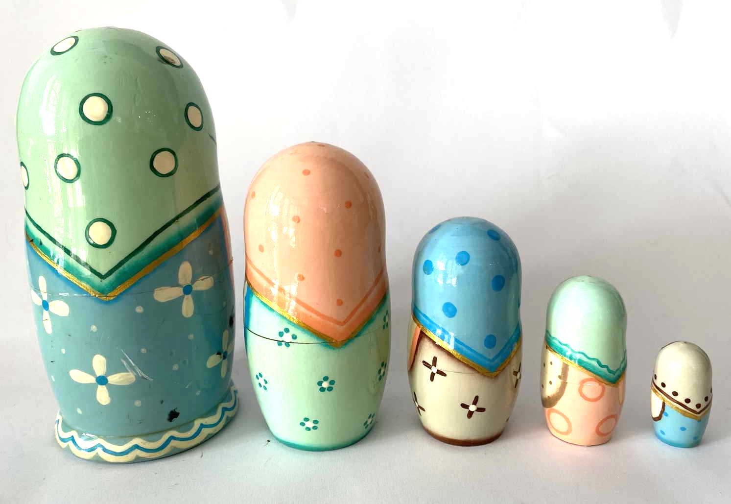 Zabyalova Cupcake Girls Nesting Dolls - 5 Nested Set