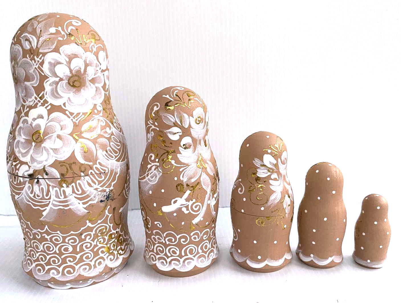 Artists Matryoshka Brown Woman clasping hands