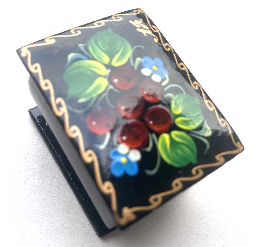 Wild Cherries Lacquer Trinket Box (small)