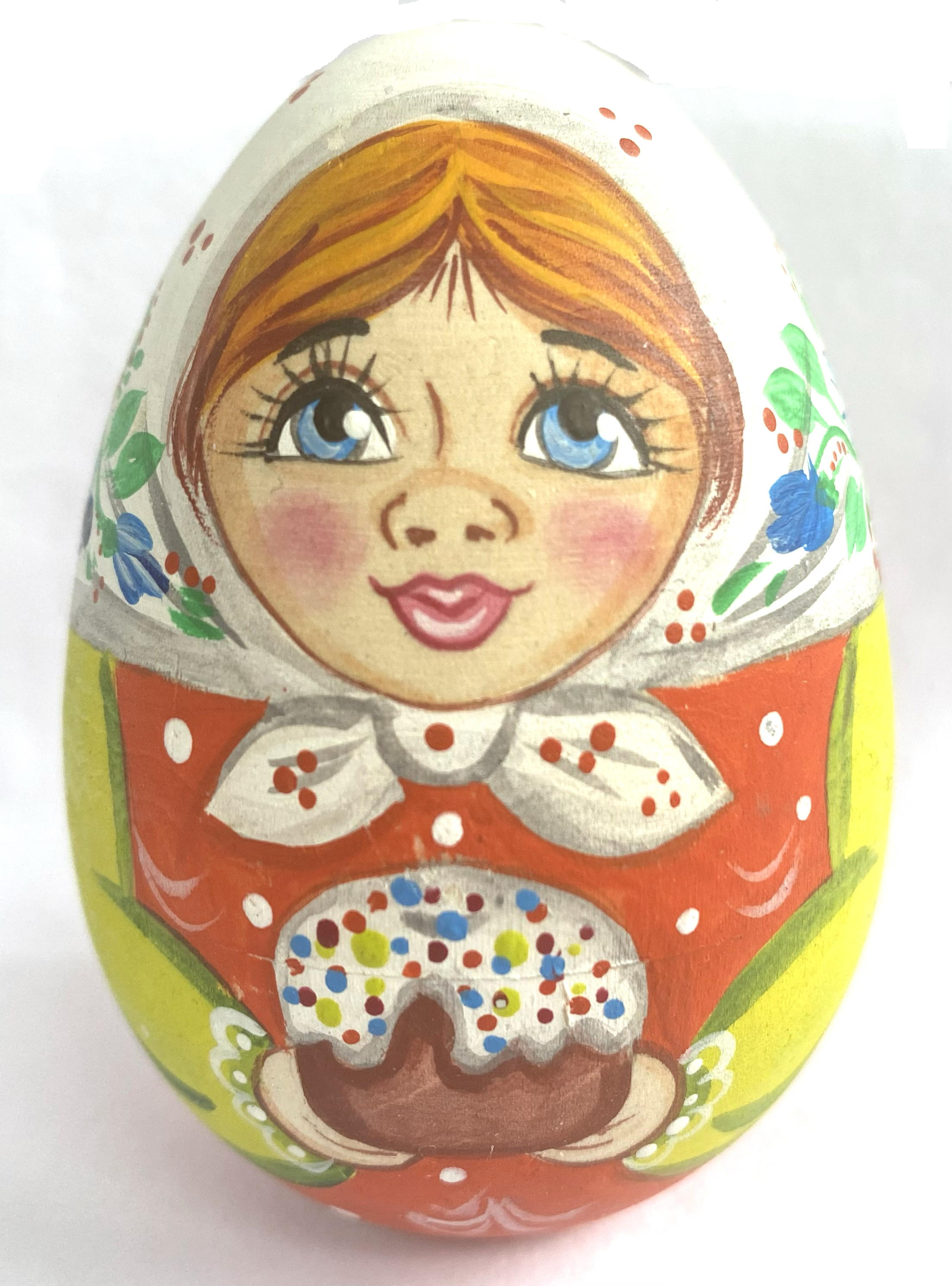 Eggs Matryoshka by Ova roly poly woman with cake