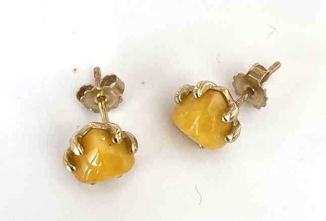 Baltic Amber Gold earrings