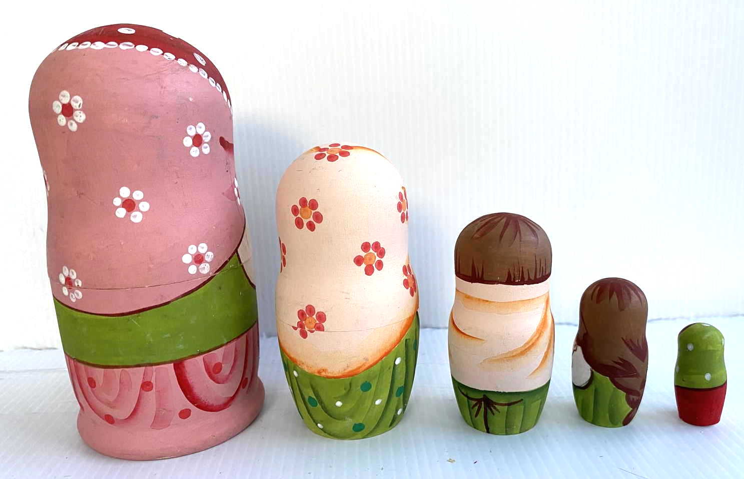 Belyakova Children & Animals Nesting Dolls - 5 Nested Set