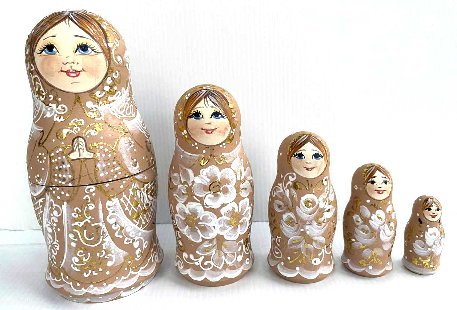 Artists Matryoshka Brown Woman clasping hands
